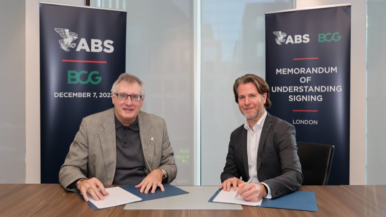 ABS chief executive Christopher Wiernicki with Peter Jameson, partner at BCG’s Infrastructure, Transport and Cities practice.