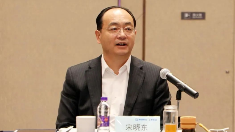 SIPG’s president Song Xiaodong speaking at a conference