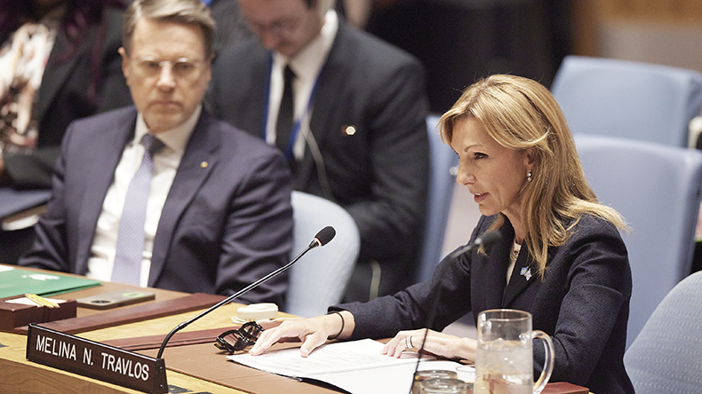 Melina Travlos at UNSC 2025