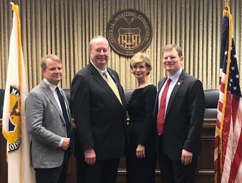 FMC commissioners Louis Sola, Michael Khouri, Rebecca Dye and Daniel Maffei