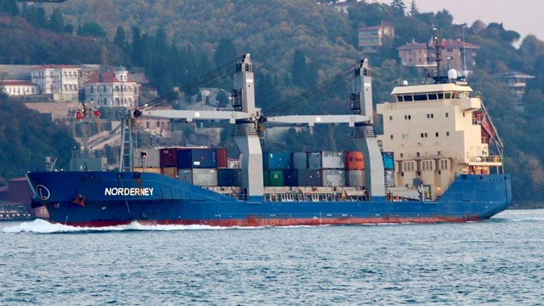 NORDERNEY general cargoship arriving at port