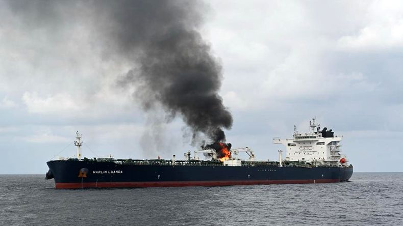 Product tanker Marlin Luanda on fire