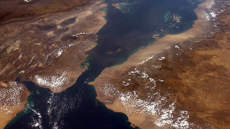 Satellite image of Red Sea and the Gulf of Aden  with Eritrea, Yemen and Ethiopia