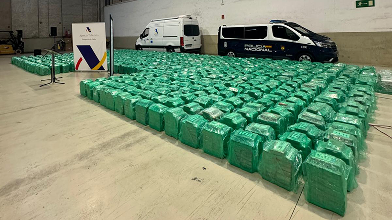 Spanish police discovered 13 tonnes of` cocaine at the Port of Algeciras