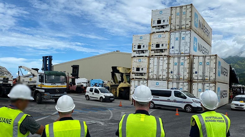 Cocaine was seized in French Polynesia hidden within insulation panels in a refrigeration unit