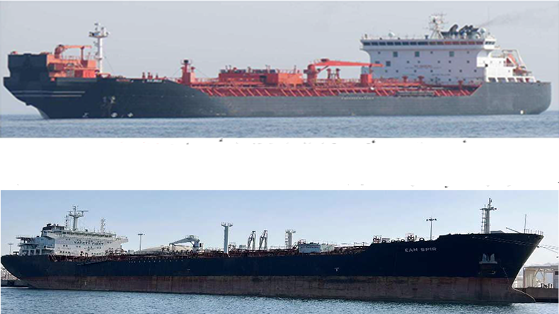 Tankers sold by UAE Bald Man top and EAN Spir bottom 