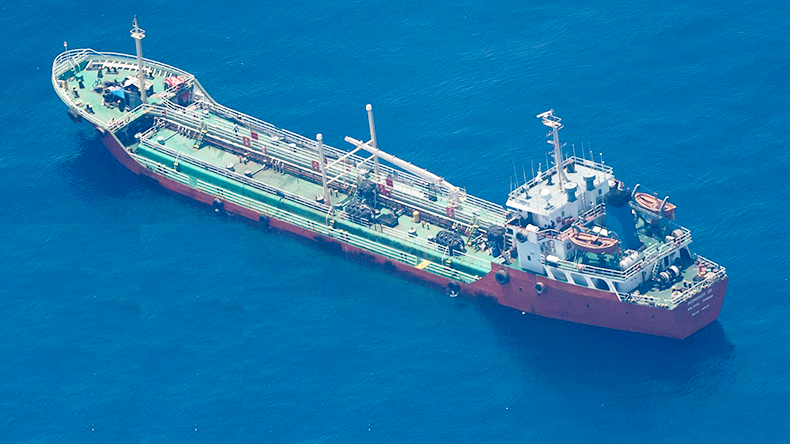 MT Honour 25 pictured off Somali coast following piracy incident.