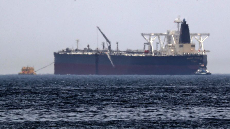 The tanker Amjad in May 2019 after attack off Fujairah