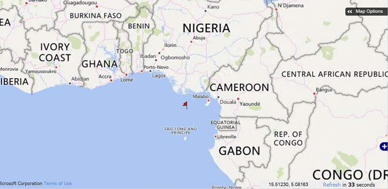 SIX crew members have been taken hostage in an armed pirate attack off Equatorial Guinea. 