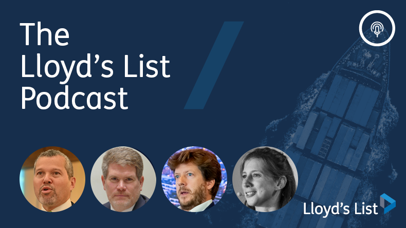 On the Lloyd’s List Podcast (from left): IMO’s Arsenio Dominguez, UCL’s Tristan Smith, Emma Scheiris from Intertanko and Stuart Neil from International Chamber of Shipping