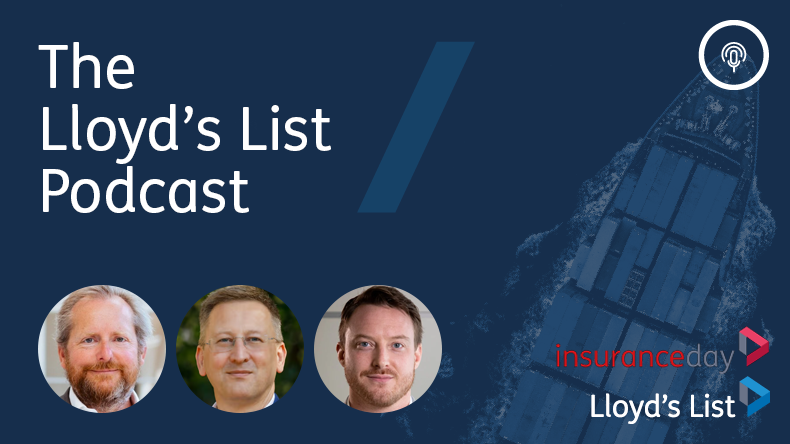 On the Lloyd’s List Podcast (from left): Robert Dorey of Astaara, Stephen Wares of Coalition and William Altman of CyberCube.