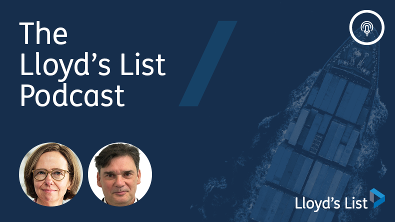 On the Lloyd’s List podcast (from left): Magda Kopczynska, EC directorate-general for transport and Simon Bennett, ICS deputy secretary-general