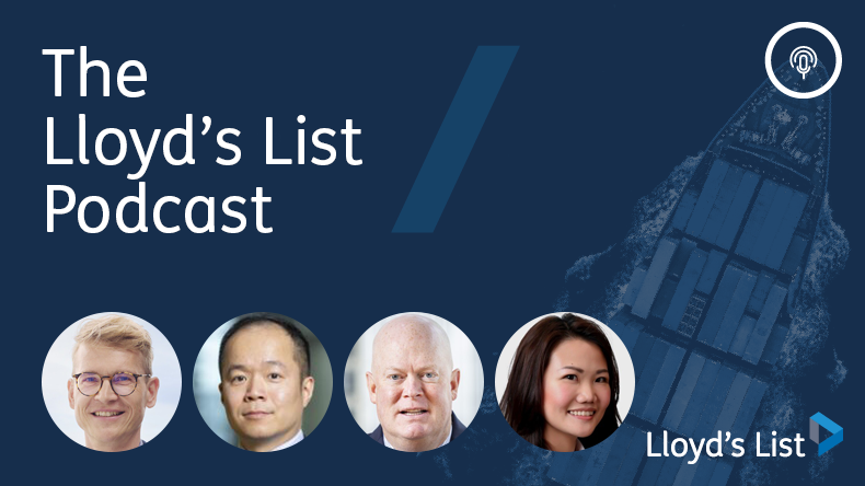 On the Lloyd’s List podcast, from left: Veith Huesmann, IUMI; Jun Lin, Gard; Sean Dalton, Munich Re and Alicia Leong, Markel