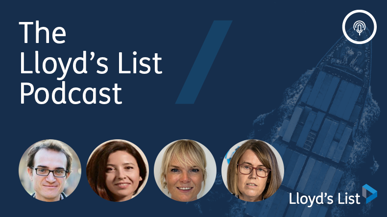 On the Lloyd’s List Podcast (from left): Christiaan De Beukelaer from University of Melbourne, Beatriz Martinez Romera from University of Copenhagen, Ellie Besley-Gould from Sustainable Shipping Initiative and Katharine Palmer of the UN High-Level Climate Champion’s team.