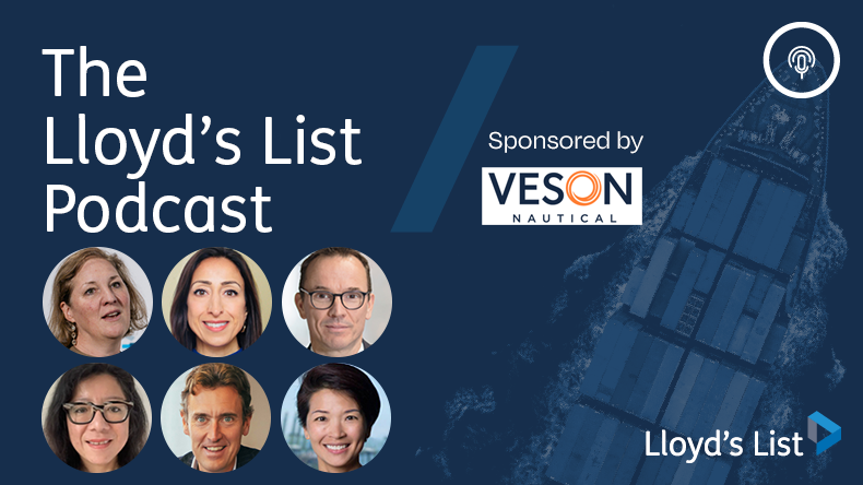 On the Lloyd’s List Podcast (clockwise, from top left): Johannah Christensen of Global Maritime Forum, Lara Naqushbandi of ET Fuels, Jan Dieleman of Cargill Ocean Transportation, Bernice Lee of Chatham House, Alexander Saverys of CMB.Tech and  Lynn Loo of Global Centre for Maritime Decarbonisation.