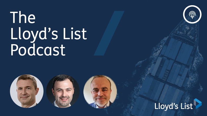 On the Lloyd’s List podcast, from left: Greg Miller, Joshua Minchin and Rob Willmington.
