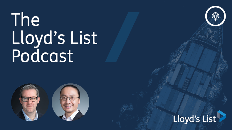 On the Lloyd’s List podcast (from left): Richard Meade and Cichen Shen.