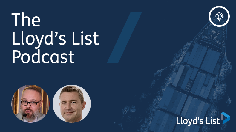 On the Lloyd’s List Podcast, from left: Chris Robertson from  Deutsche Bank and Greg Miller.