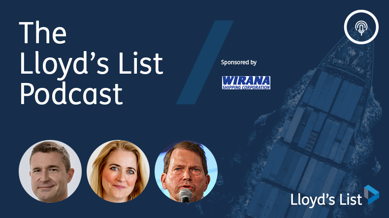 On the Lloyd’s List podcast, from left: Greg Miller, International Seaways’ Lois Zabrocky and Jeff Pribor