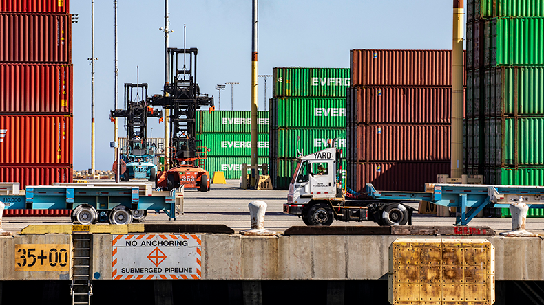 Port of Los Angeles terminal yard tractors 