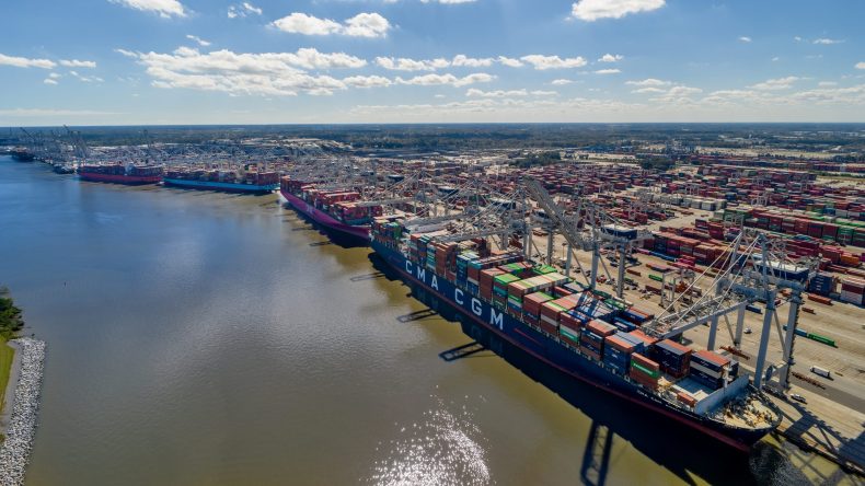 Aerial of Port of Savannah