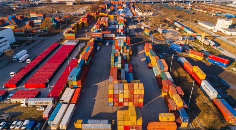 Loconi rail and container depot overview