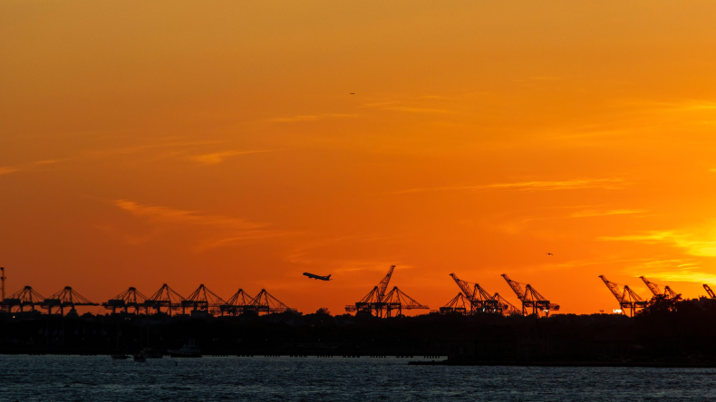 Newark port skyline