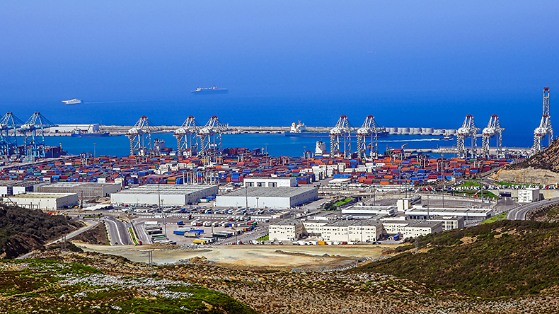 Port of Tanger Med, Morocco overview on a sunny day
