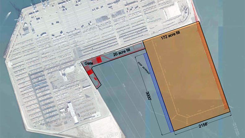 Los Angeles port proposed Pier 500 site