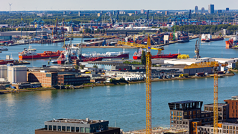 Aerial view of the Port of Rotterdam