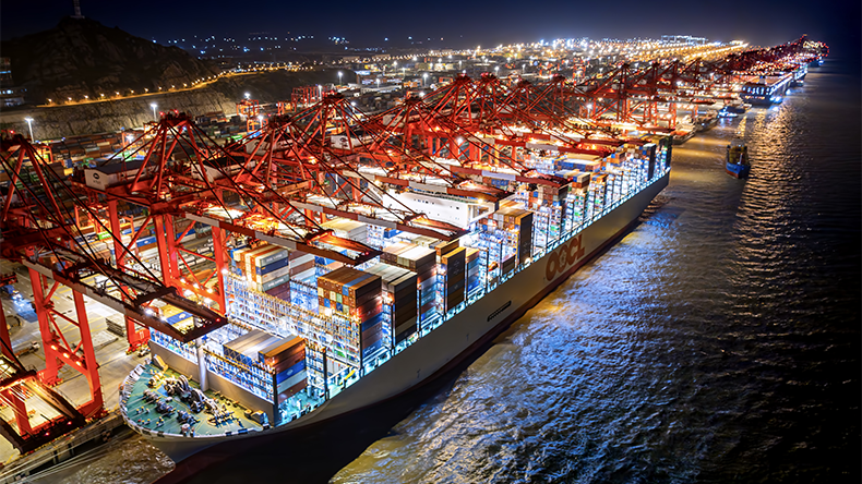 Containership at Shanghai Yangshan port