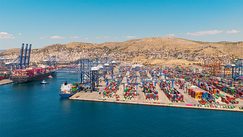 Piraeus port Greece