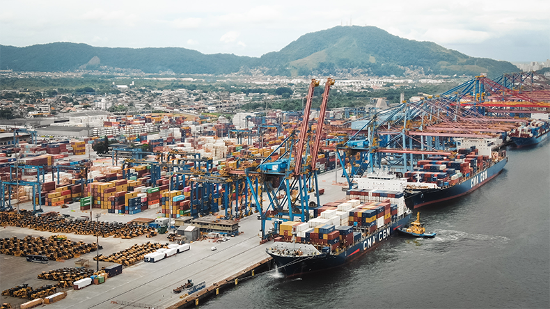 Santos port Brazil