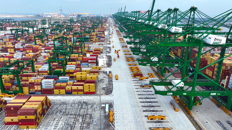 Overview of Singapore Tuas port