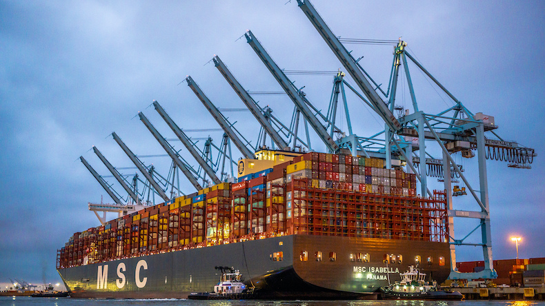 Port of Los Angeles, MSC Isabella. Credit: Port of Los Angeles