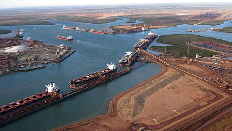 Port Hedland with bulk carriers