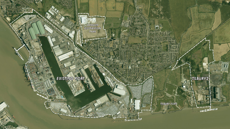 Tilbury port expansion map