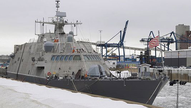 USS Little Rock tied up at Montreal