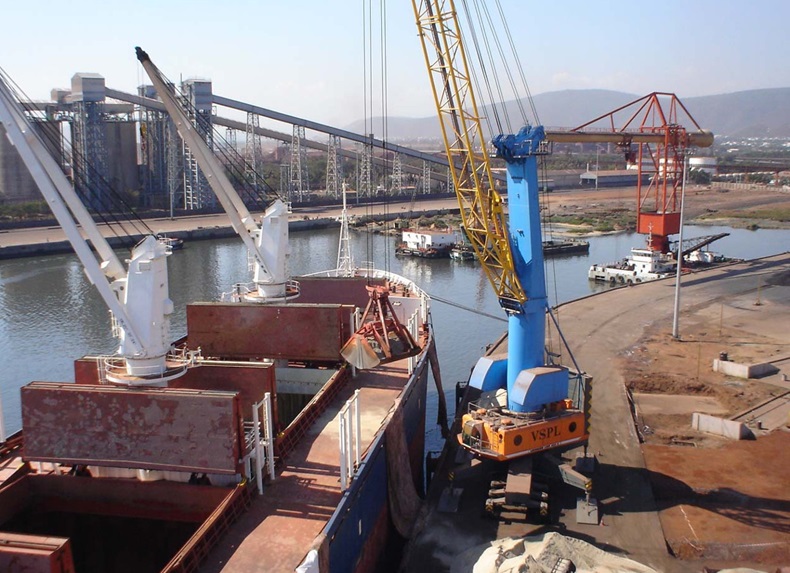 Visakhapatnam bulk terminal which handles mostly coal cargoes