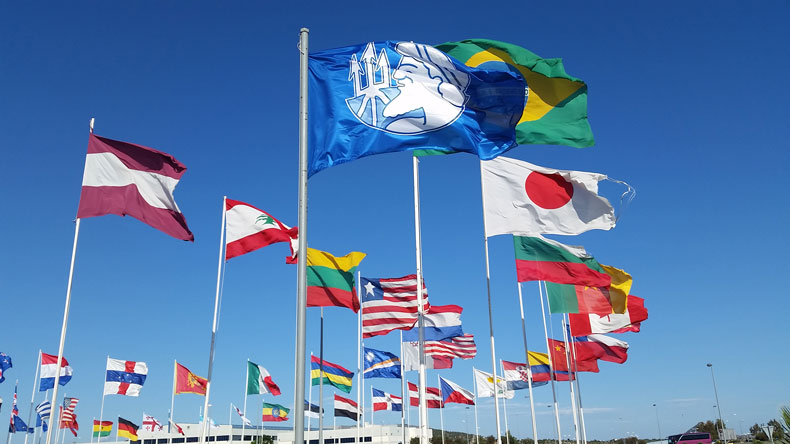 Flags at Posidonia