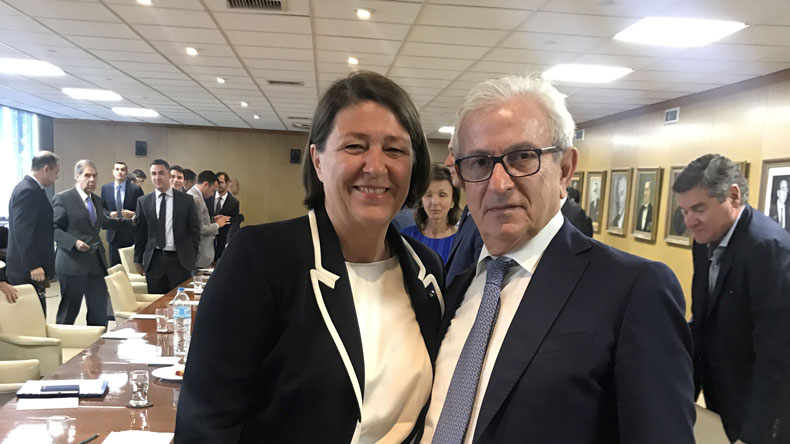 Violeta Bulc and Theodore Veniamis