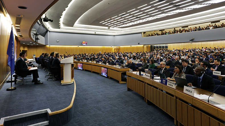IMO MEPC81 with country representatives listening 
