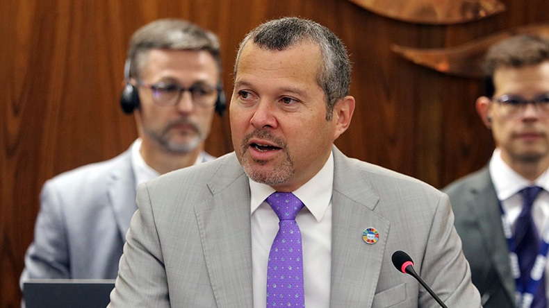 MEPC82 with IMO secretary-general Arsenio Dominguez speaking