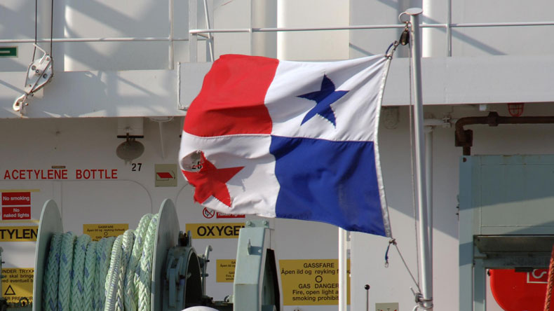 Panama Flag on ship