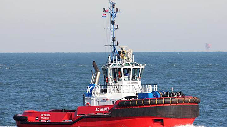 An image of tug boat VB Rebel pictured under its previous name SD Rebel.