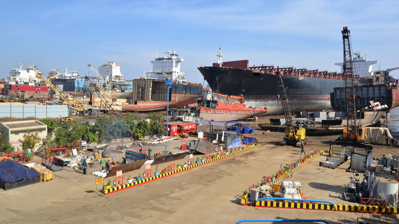 Leela Ship Recycling yard at Alang