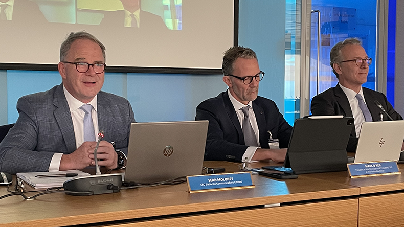 Sean Moloney, Mark O'Neil and Sebastian Graf von Hardenberg speaking