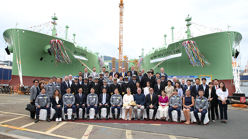 Launch of BW Cassia and BW Snow Lotus LNG carriers