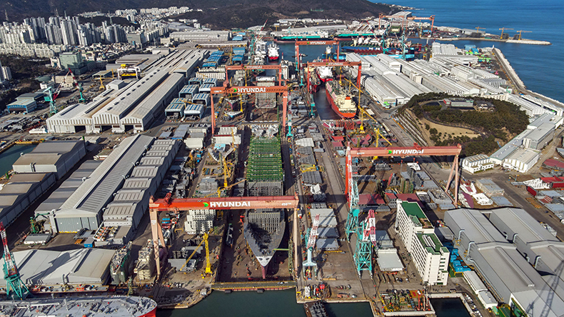 Overview of HD Hyundai Heavy Industries shipyard