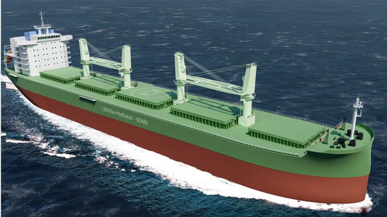 Mock-up of methanol ultramax ship from Huangpu Wenchong shipyard